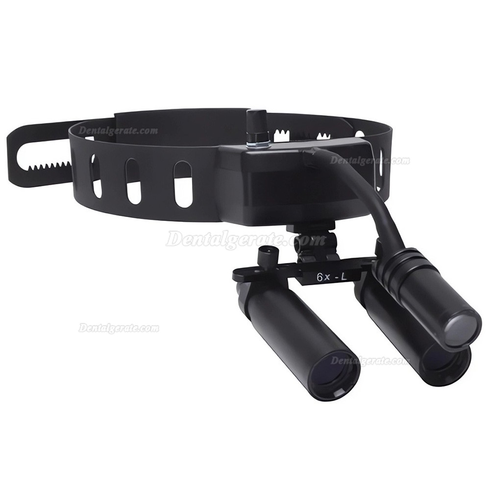 YUYO DY-005 6-fache Dental Lupenbrille + 3 W kabelloses LED-Licht f&uuml;r Lupenbrille